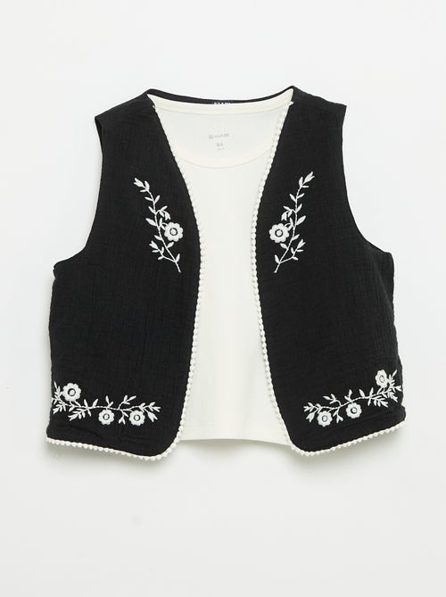 Set met débardeur + mouwloos gilet - Kiabi