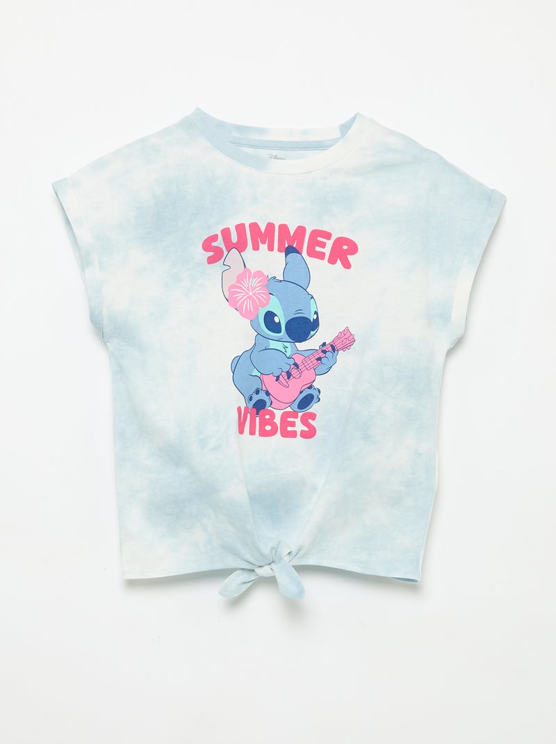 Set met Disney T-shirt en short met ruches Blauw - Kiabi