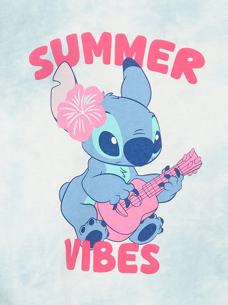 Set met Disney T-shirt en short met ruches Blauw - Kiabi