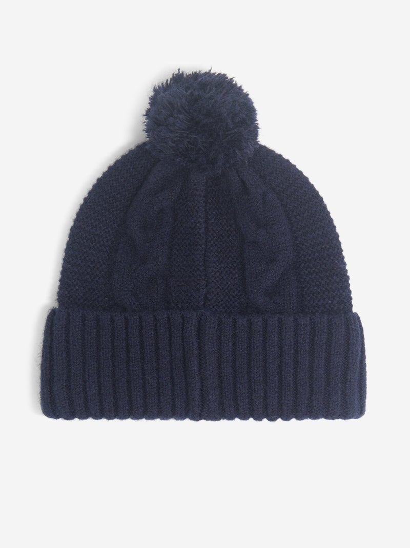 Set met gebreide muts en col - 2-delig Blauw - Kiabi