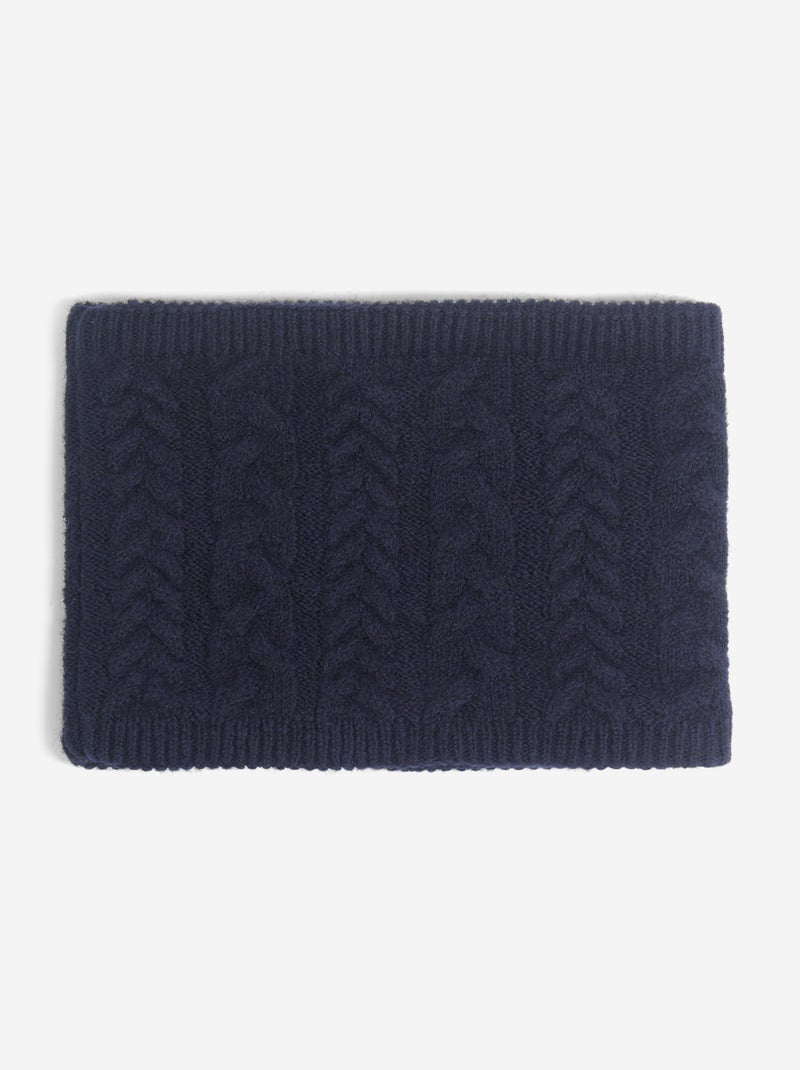 Set met gebreide muts en col - 2-delig Blauw - Kiabi