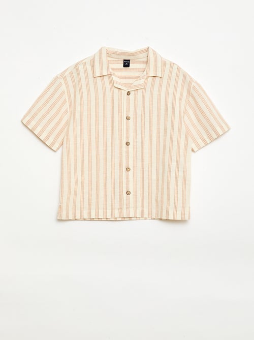 Set met gestreept overhemd en short - Kiabi