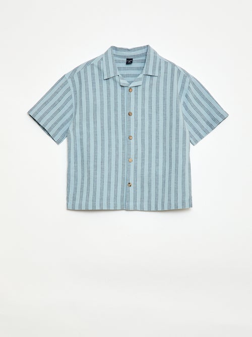 Set met gestreept overhemd en short - Kiabi