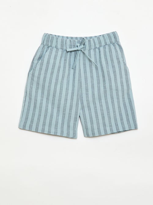 Set met gestreept overhemd en short - Kiabi