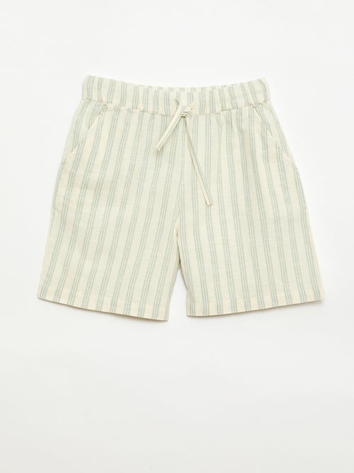 Set met gestreept overhemd en short - Kiabi