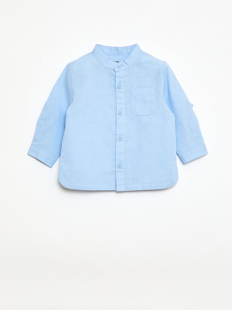 Set met hemd en broek van gemengd linnen - 2-delig Biege - Kiabi