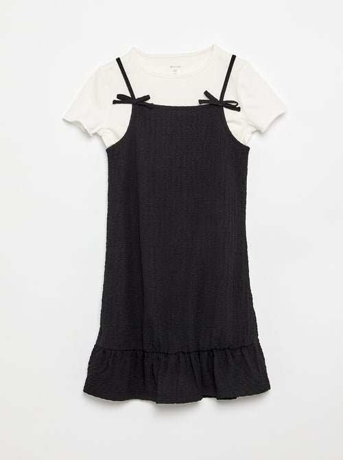 Set met jurk met spaghettibandjes en T-shirt - 2-delig - Kiabi