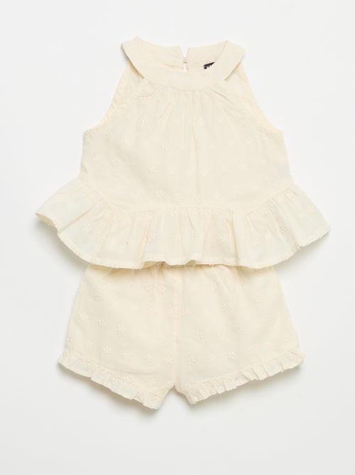 Set met mouwloze blouse en short - Kiabi