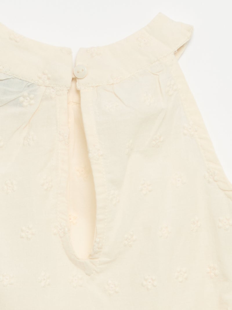Set met mouwloze blouse en short Ecru - Kiabi