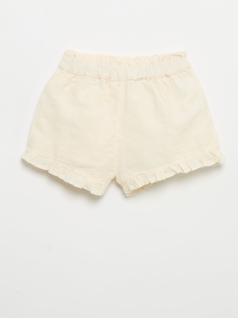 Set met mouwloze blouse en short Ecru - Kiabi