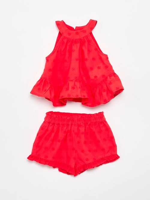 Set met mouwloze blouse en short - Kiabi