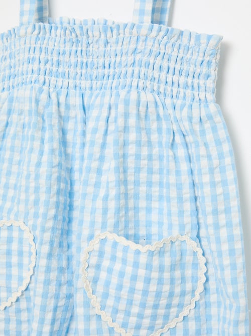 Set met romper + bucket hat met vichyruit - 2-delig - Kiabi
