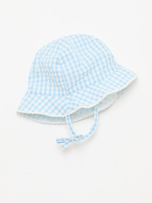 Set met romper + bucket hat met vichyruit - 2-delig - Kiabi