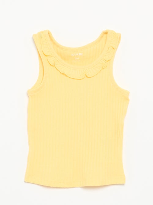 Set met short en mouwloos topje van pointelle breisel - Kiabi