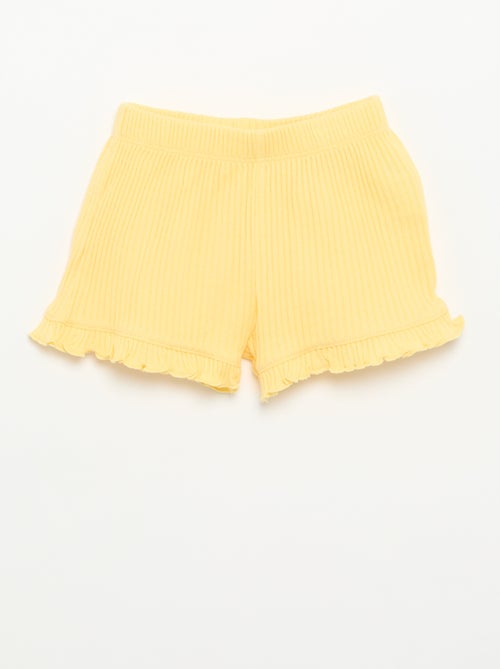 Set met short en mouwloos topje van pointelle breisel - Kiabi