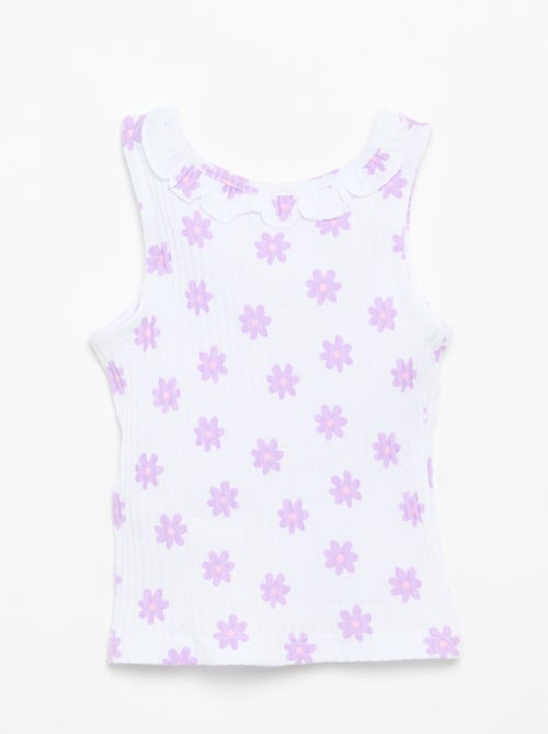 Set met short en mouwloos topje van pointelle breisel - Kiabi
