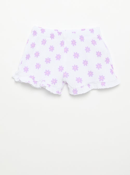 Set met short en mouwloos topje van pointelle breisel - Kiabi