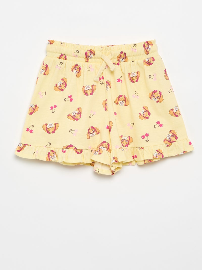 Set met short en T-shirt "Paw Patrol" Geel - Kiabi