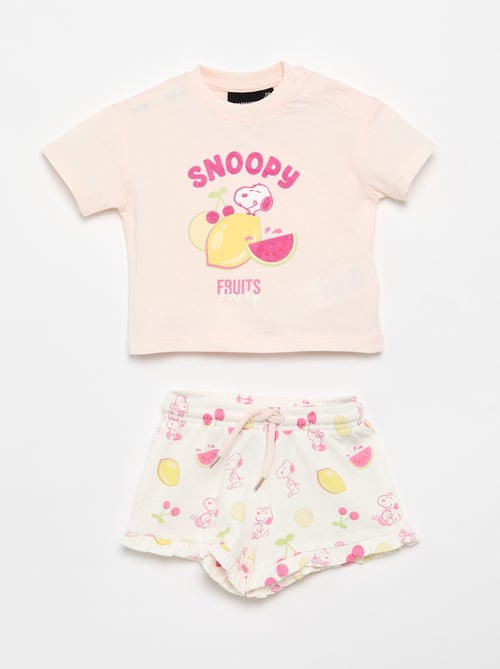 Set met short en T-shirt 'Snoopy' - Kiabi