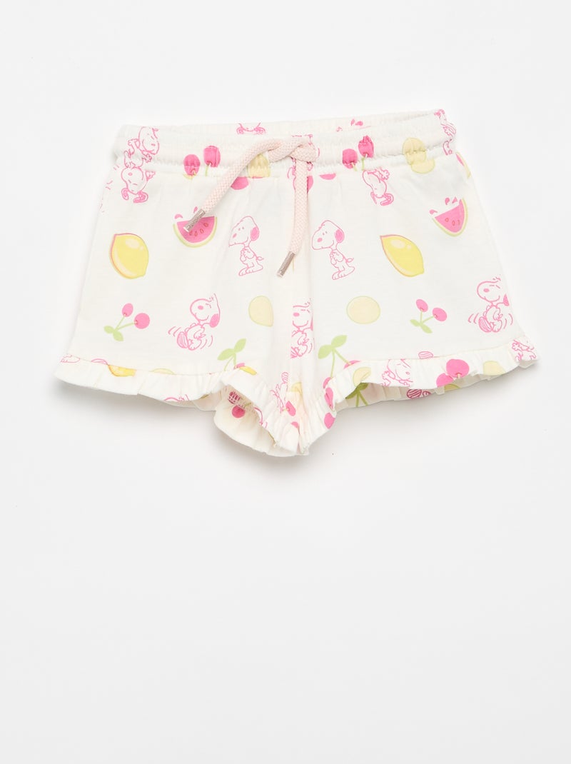 Set met short en T-shirt 'Snoopy' Rose - Kiabi