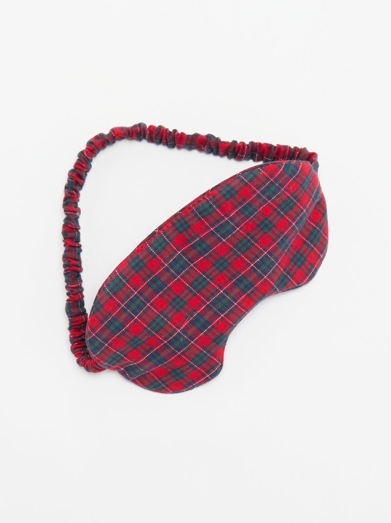 Set met slaapmasker, scrunchie en hoofdband Rood - Kiabi