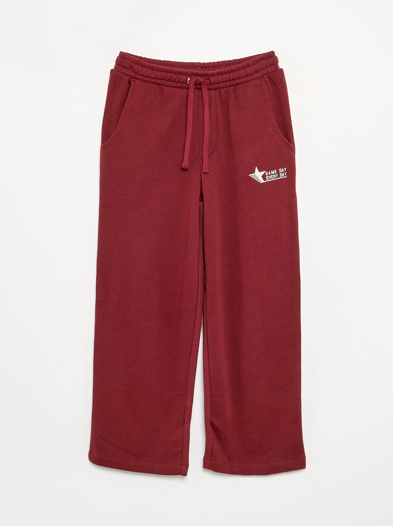 Set met sporttrainingvest met rits en capuchon + sporttrainingbroek - 2-delig Rood - Kiabi