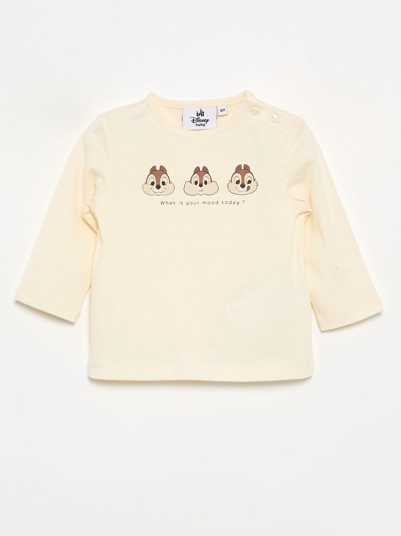 Set met sweater, T-shirt en broek 'Tic & Tac' 'Disney' - 3-delig Biege - Kiabi