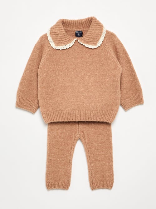 Set met sweatshirt + legging van jerseytricot - 2-delig - Kiabi Set met sweatshirt + legging van jerseytricot - 2-delig - Kiabi