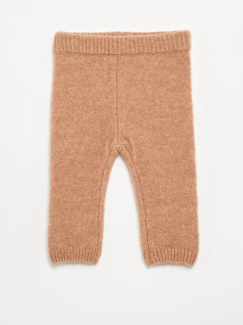 Set met sweatshirt + legging van jerseytricot - 2-delig Biege - Kiabi