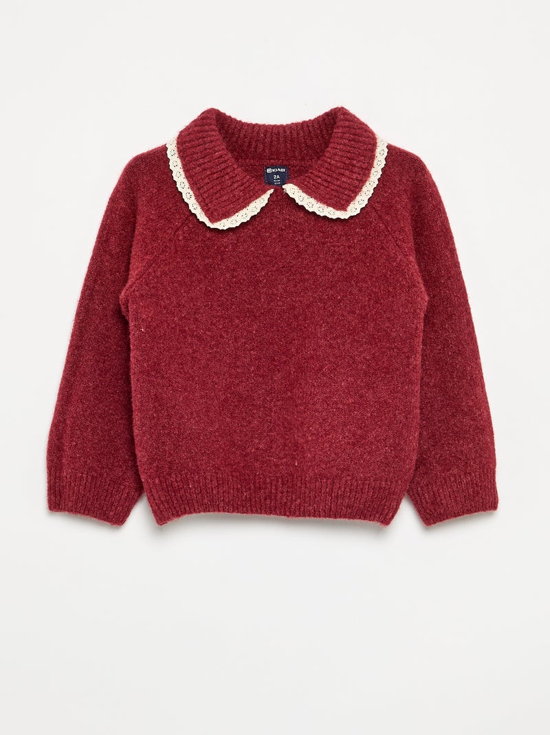 Set met sweatshirt + legging van jerseytricot - 2-delig Rood - Kiabi