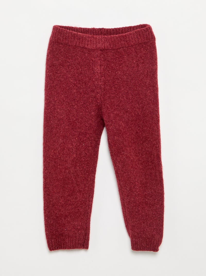 Set met sweatshirt + legging van jerseytricot - 2-delig Rood - Kiabi