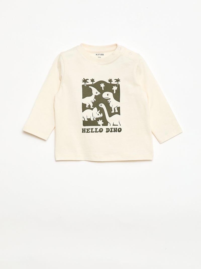 Set met T-shirt + broek - 2-delig Biege - Kiabi