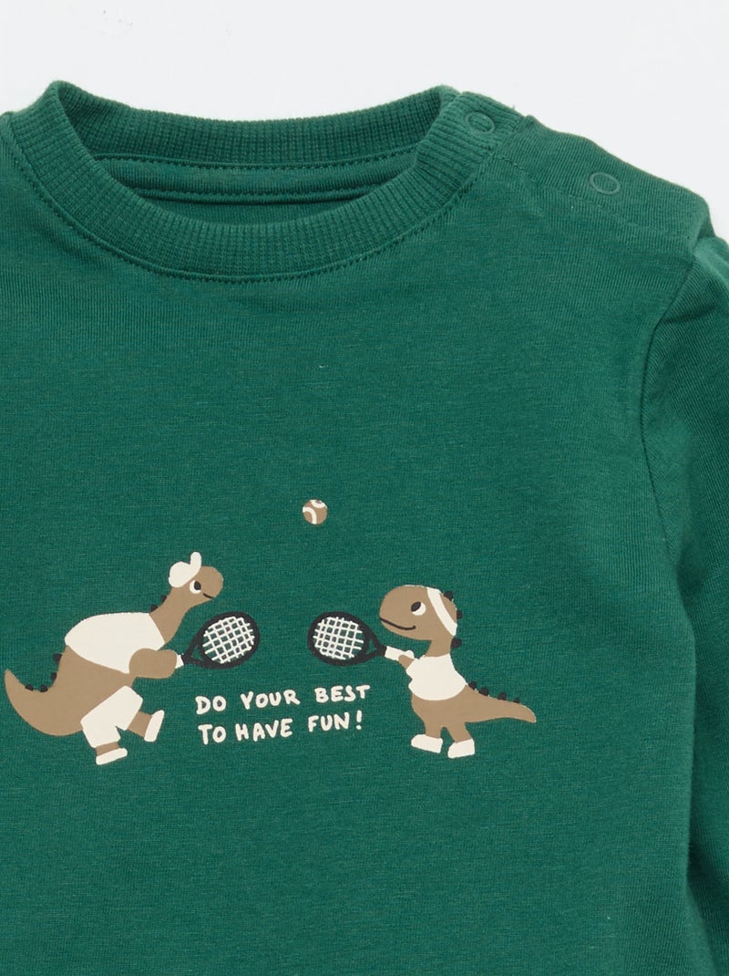 Set met T-shirt + broek - 2-delig Groen - Kiabi