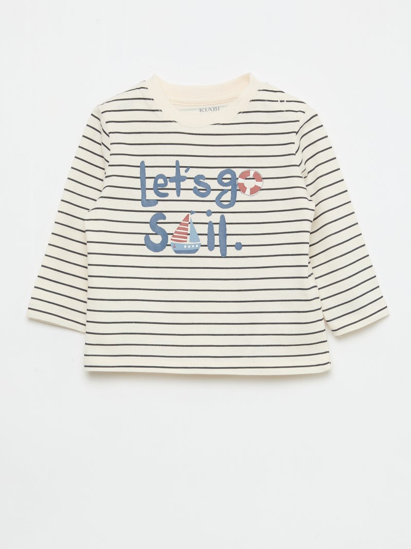 Set met T-shirt + broek - 2-delig Wit - Kiabi