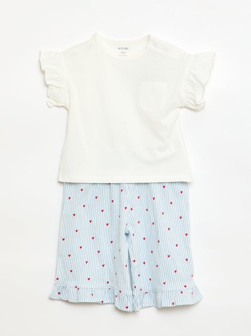 Set met T-shirt + broek - 2 zakken - Kiabi