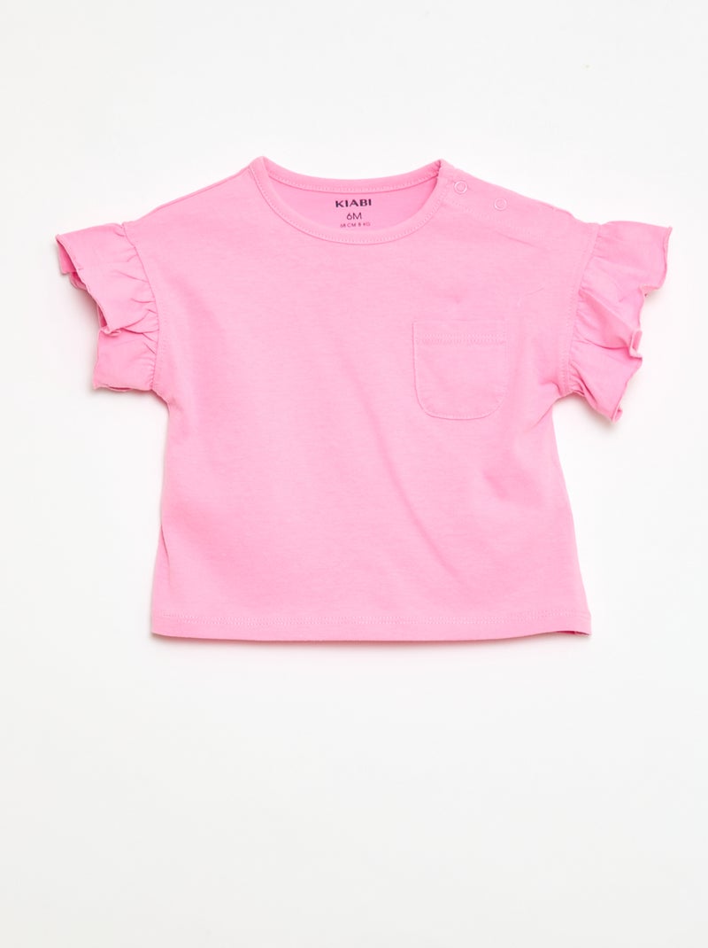 Set met T-shirt + broek - 2 zakken Rose - Kiabi