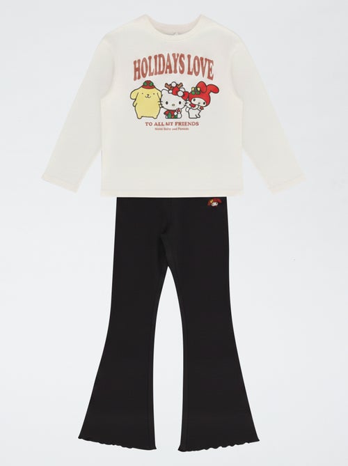 Set met T-shirt en flare legging 'Hello Kitty' - 2-delig - Kiabi