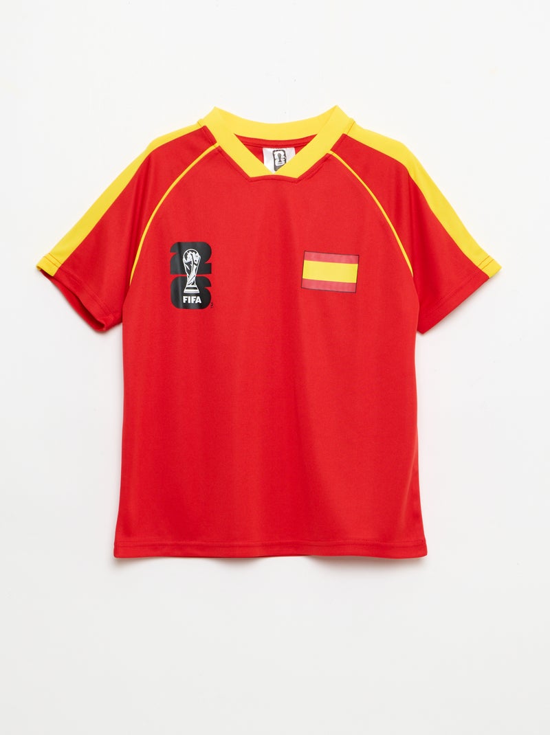 Set met T-shirt en short met officiële FIFA Wereldbeker 26™ licentie - Frankrijk Rood - Kiabi