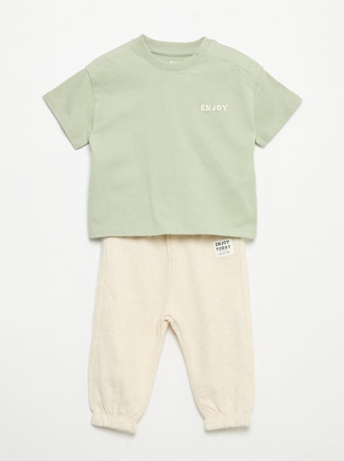 Set met T-shirt en sporttrainingbroek - Kiabi