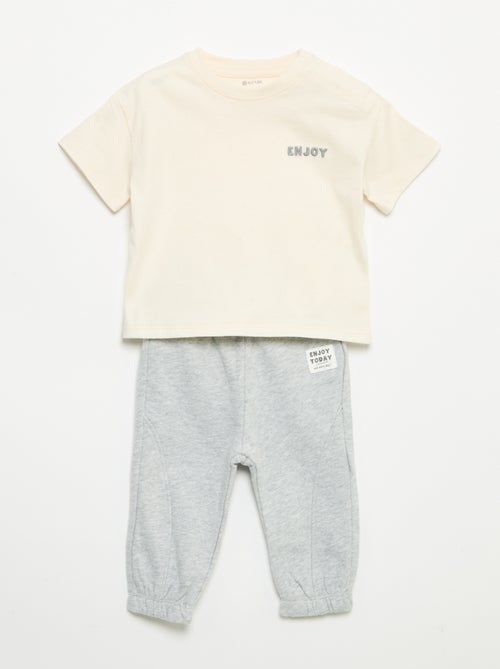 Set met T-shirt en sporttrainingbroek - Kiabi