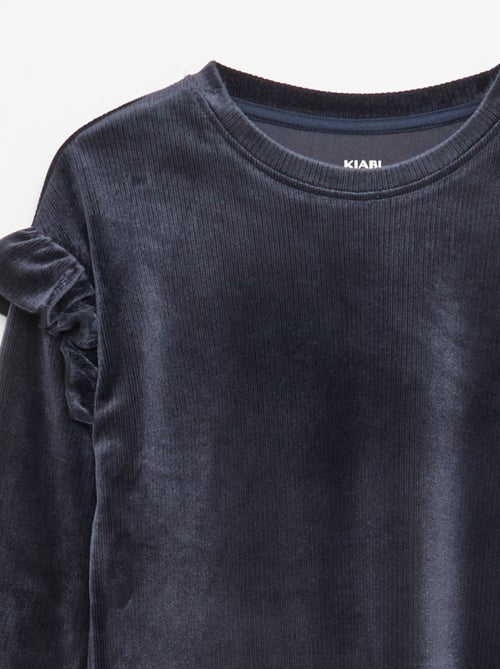 Set met T-shirt + fluwelen broek - 2-delig - Kiabi