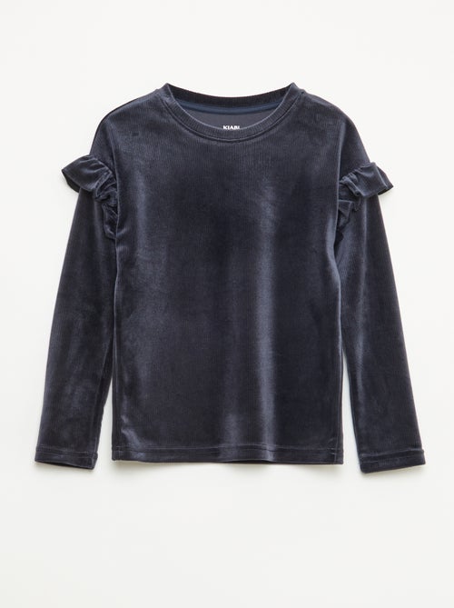 Set met T-shirt + fluwelen broek - 2-delig - Kiabi