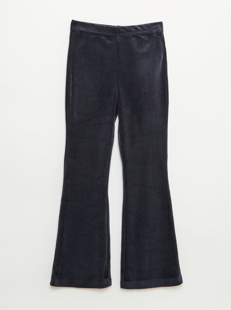 Set met T-shirt + fluwelen broek - 2-delig Zwart - Kiabi