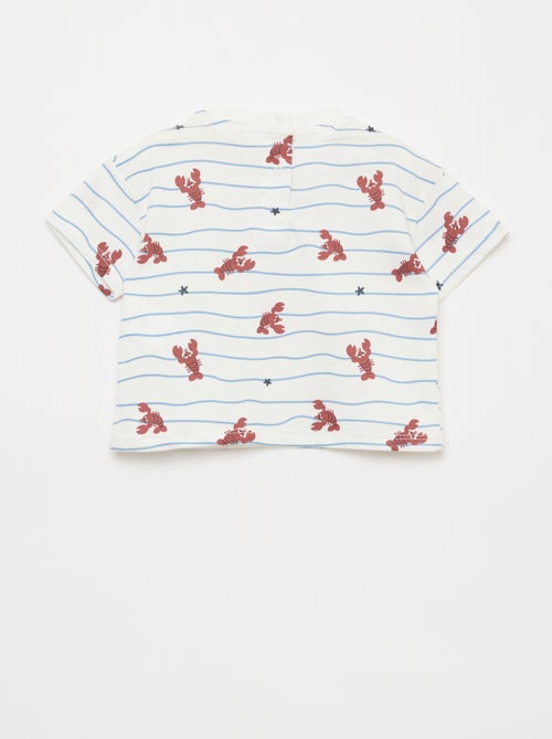 Set met T-shirt + short met motief - 2-delig - Kiabi