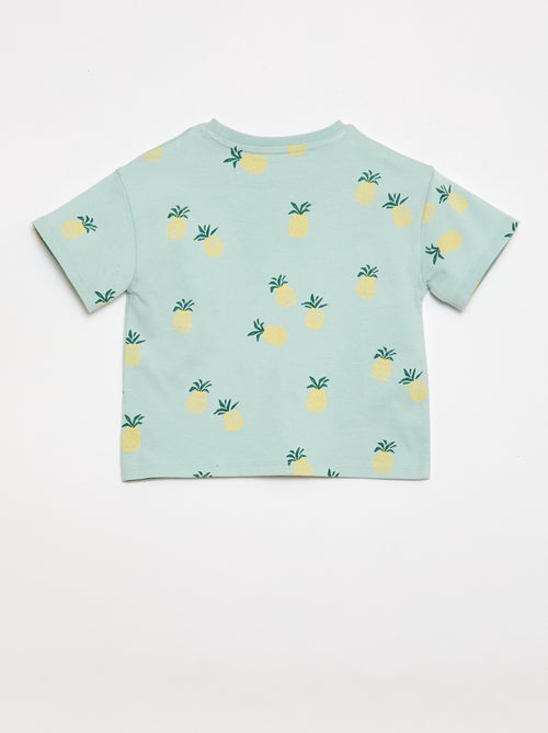 Set met T-shirt + short met motief - 2-delig - Kiabi