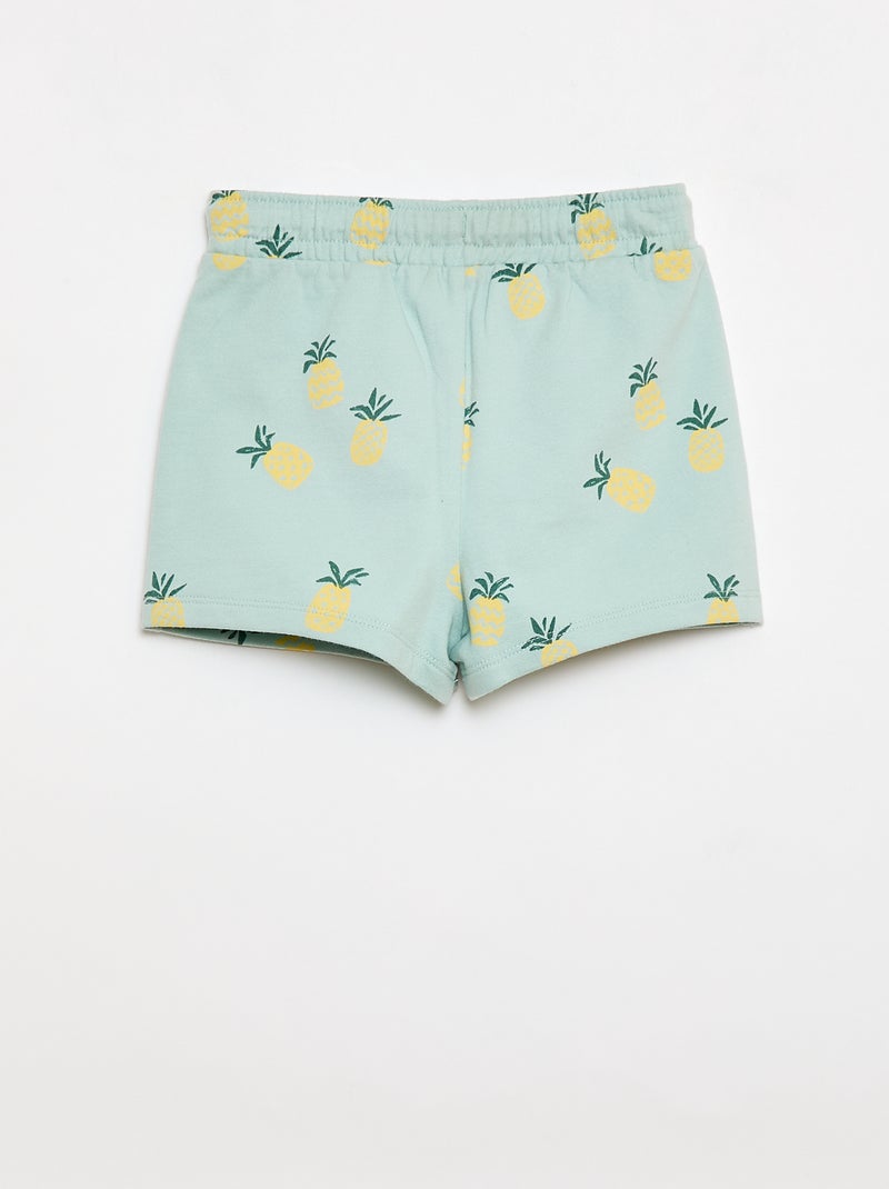Set met T-shirt + short met motief - 2-delig Blauw - Kiabi
