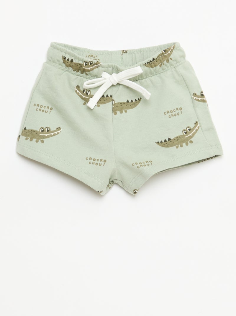 Set met T-shirt + short met motief - 2-delig Groen - Kiabi