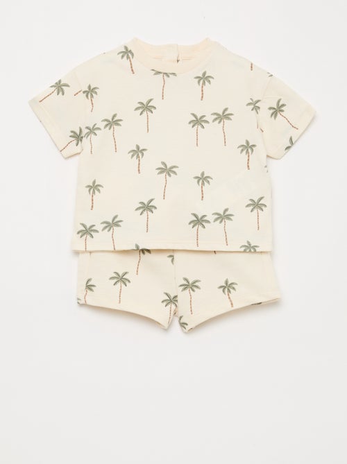 Set met T-shirt + short met motief - 2-delig - Kiabi