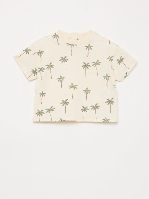 Set met T-shirt + short met motief - 2-delig - Kiabi