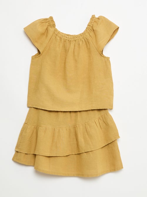 Set met top en canvas rok - Kiabi